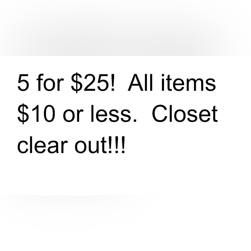 Closet clear out